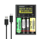 Carregador De Pilhas P/4 Aa, Aaa E Li-ion Liitokala Lii-m4s Inteligente Visor Lcd Entrada Usb