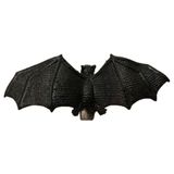 Morcego Halloween De Látex Preto E Cinza - 20cm
