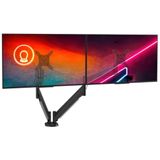 Suporte De Mesa Para Monitor Até 24 Articulado Duplo Com Regulagem Contínua De Altura Octoo Clipway-m2 Titanium