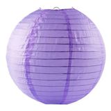 Lanterna Luminária Oriental De Tecido Lilás - 30cm