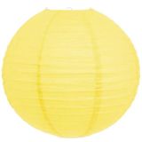 Lanterna Luminária De Papel Oriental Amarela - 35cm