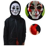 Máscara Caveira Com Sangue Para Fantasias Halloween