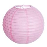 Lanterna Luminária De Papel Oriental Rosa Claro - 30cm