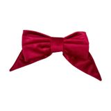 Decoração Laço Burgundy De Veludo Vermelho 17cm - 1 Unidade