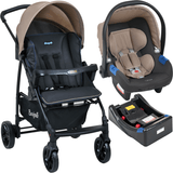 Carrinho Bebe Conforto E Base Burigotto Ecco Cinza Bege