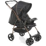 Carrinho De Bebe Reversivel Galzerano Milano Preto Cobre