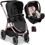 Carrinho De Bebe Abc Design Samba Com Bebe Conforto Rose Gold