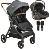 Carrinho De Bebe Com Bebe Conforto Kiddo Speedy Melange Grafite