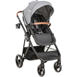 Carrinho De Bebe Berço Moises Kiddo Cosmos Melange Grafite