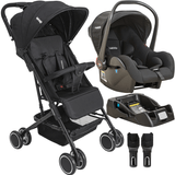 Carrinho De Bebe Com Bebe Conforto E Base Kiddo Mascote Preto