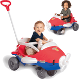 Carrinho Aviao De Passeio E Pedal Bebe Calesita Aeroh Azul