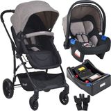 Carrinho De Passeio Com Bebê Conforto E Base Convert Capuccino - Burigotto