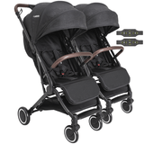 Carrinho Kiddo Para Gemeos Duplo Compacto Sprint Ii Preto