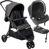 Carrinho Com Bebe Conforto Base Isofix Burigotto Cr3 Gray Neon