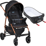 Carrinho De Bebê E Ninho - Burigotto Ecco Preto Bronze