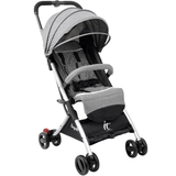 Carrinho De Bebe It Metal Prata Para Passeio Compacto Burigotto
