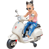Moto Bandeirante Infantil Scooter Vespa Gts Eletrica 12v Branca