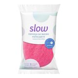 Esponja De Banho Esfoliante Com Pendurador Pink Slow