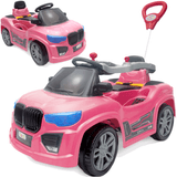 Carrinho Maral BM Car Rosa de Passeio e Pedal Infantil 30kg