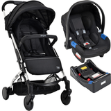 Carrinho + Bebê Conforto + Base Zap Metal Prata - Burigotto Dobravel