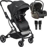 Carrinho De Bebe Moises Com Bebe Conforto Kiddo Zig Zag Preto