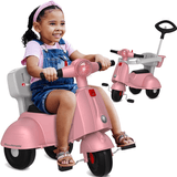 Carrinho Scooter Banderetta Rosa Bandeirante Passeio Pedal