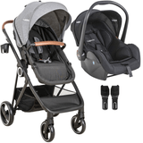 Carrinho De Bebe Moises Com Bebe Conforto Kiddo Cosmos Grafite