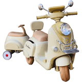 Moto Eletrica Vespa Com Carretinha Shiny Toys Duas Crianças 12v