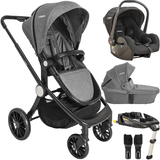 Carrinho Moises Bebe Conforto Base Isofix Kiddo Sunny Grafite