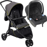 Carrinho De Bebe Com Bebe Conforto Burigotto Cr3 Gray Neon