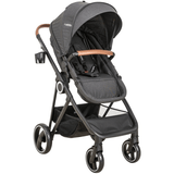 Carrinho De Bebe Para Passeio Moises Kiddo Cosmos Melange Preto