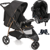 Carrinho De Bebe Com Bebe Conforto Galzerano Cross Preto Cobre