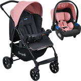 Carrinho De Bebê Travel System Burigotto Ecco Cinza E Rosa Ixcj4020pr18