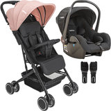 Carrinho De Bebe Passeio Mascote E Bebê Conforto Rosa - Kiddo