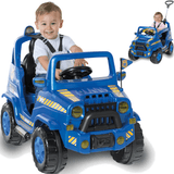 Carrinho Passeio E Pedal Diipi Policia Azul - Calesita
