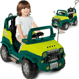 Carrinho De Passeio E Pedal Empurrador Calesita Diipi Verde