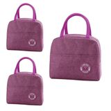 Kit 3 Bolsa Térmica Iguais Feminina Fitness Viagem - Roxo