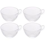Conjunto Com 4 Xícaras Para Chá Wolff Pearl Em Cristal 180ml