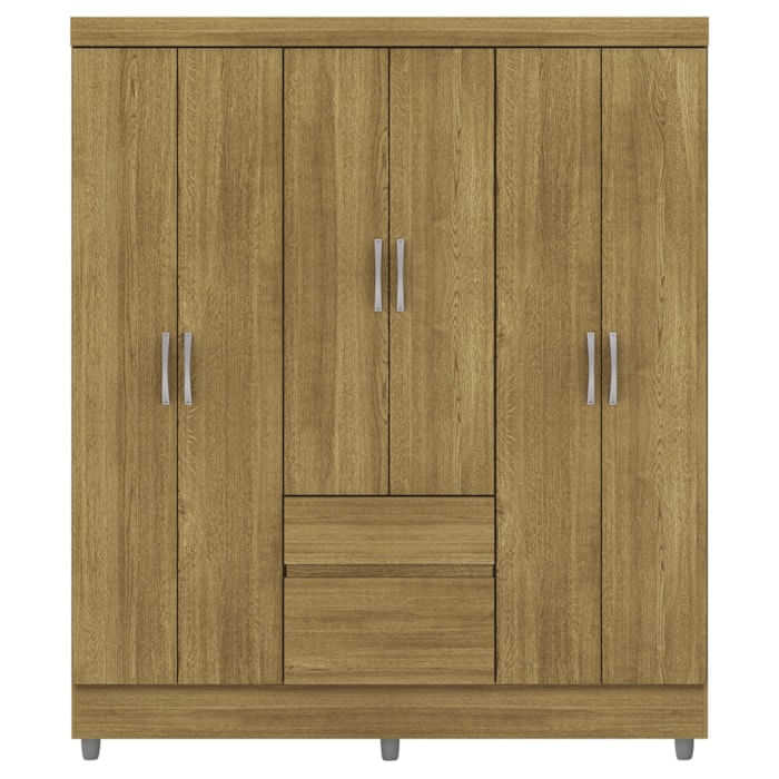Guarda Roupa Casal 6p 2g 153 Cm 10091 Nature Vlr