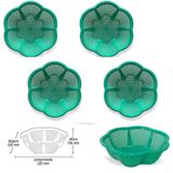 Kit 4 Cesto Fruteira De Centro De Mesa Cor Verde Plástico