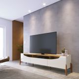 Rack Para Tv Até 60 Polegadas 180cm Studio Off White/nature