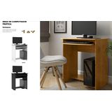 Mesa Computador Pratica Cor Freijó - Comprar Moveis Sua Casa