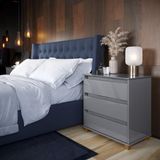 Mesa De Cabeceira Mini Cômoda Onix - Comprar Moveis Sua Casa
