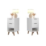 Kit 2 Mesas Cabeceira Ape Plus Pé Palito Branco Comprar
