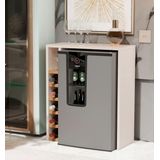 Adega Bebidas Planejada Cristal 4008 Cor Off White / Nature