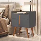 Mesa Cabeceira Davi 1188 Plus Cor Onix Comprar Moveis Sua
