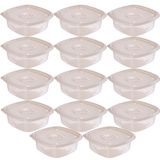 Pote De Plástico Pop Quadrado 1 Litro Marmorizado Com 14 Unidades Plasutil Ref.9436