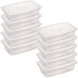 Pote De Plástico Pop Retangular 2,7 Litros Incolor Com 10 Unidades Plasutil Ref.5775
