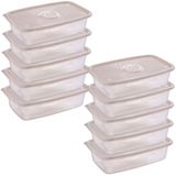 Pote De Plástico Pop Retangular 2,7 Litros Marmorizado Com 10 Unidades Plasutil Ref.9440