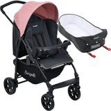 Carrinho De Bebe Berço Com Moises Ninho Burigotto Ecco Cz Rosa